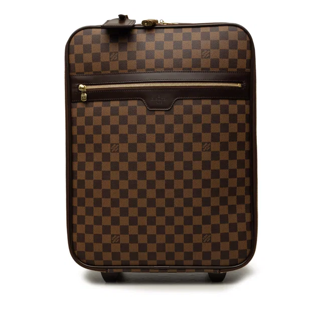 Brown Louis Vuitton Damier Ebene Pegase 45 Travel Bag in Brown Canvas from Designer Revival, photo 1 of 1