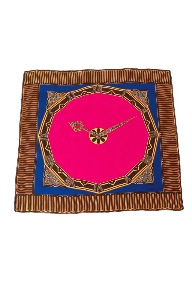 Cartier Rhinestone Clock Silk Scarf in Silk from Recess LA