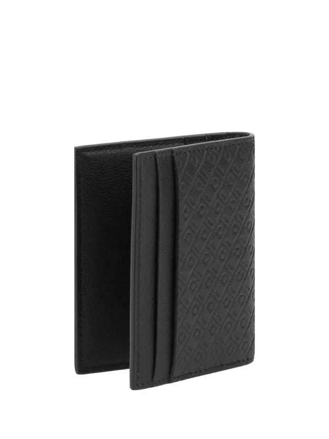 Ferragamo Billfold Calf Leather Card Case — Black Cases in Black Calfskin from HEWI
