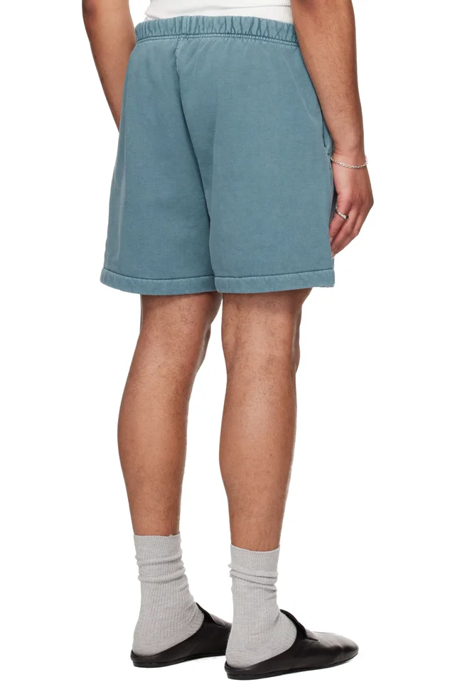 Fear of God ESSENTIALS Blue Signature Classic Sweat Shorts, photo 3 of 4 from SSENSE