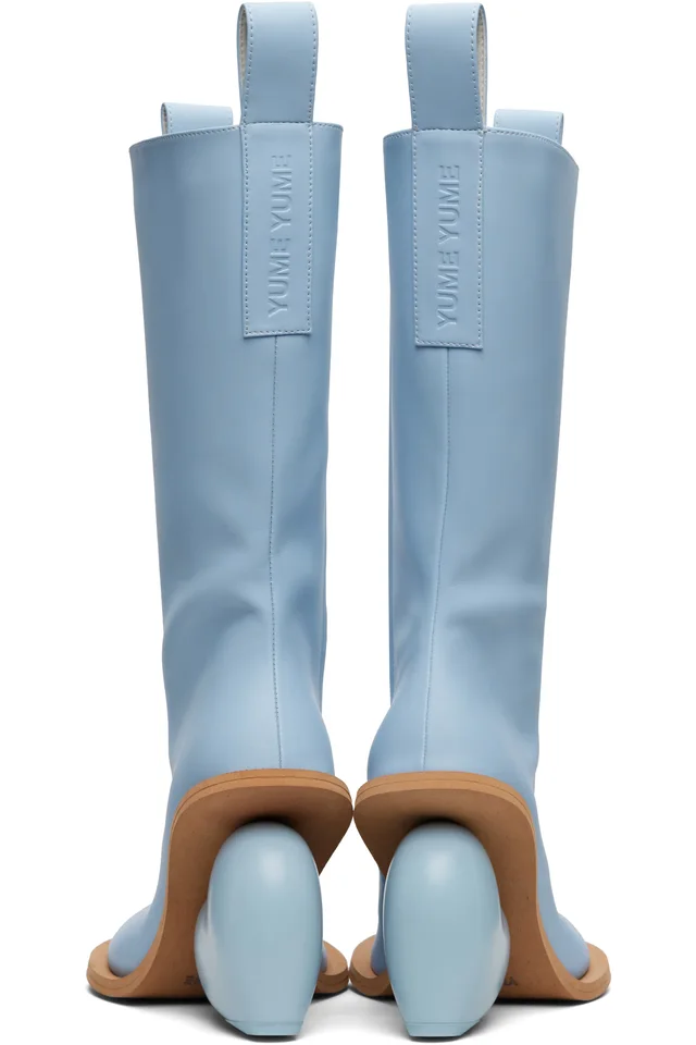 YUME YUME SSENSE Exclusive Blue Love Tall Boots, photo 2 of 5 from SSENSE