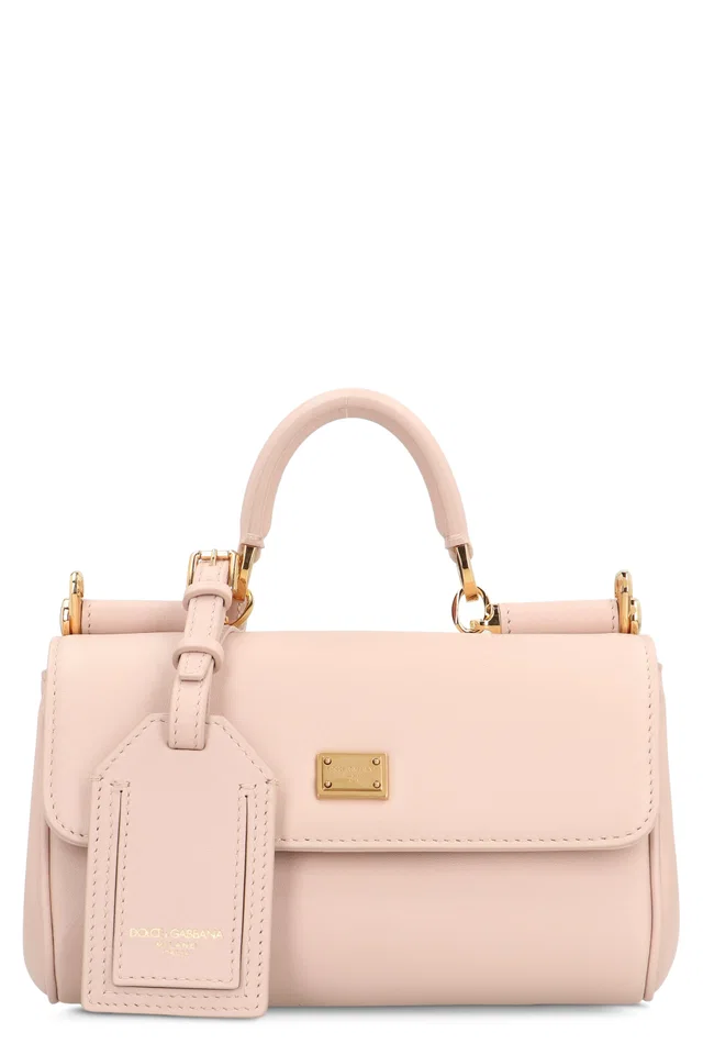 Dolce & Gabbana My Sicily Top Handle Bag — Pink Calf in Pink Calfskin from HEWI