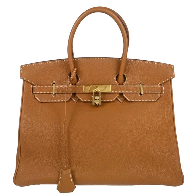 Hermès Gold Togo Birkin 35 Handbag in Gold Togo leather from AMORE Vintage Tokyo