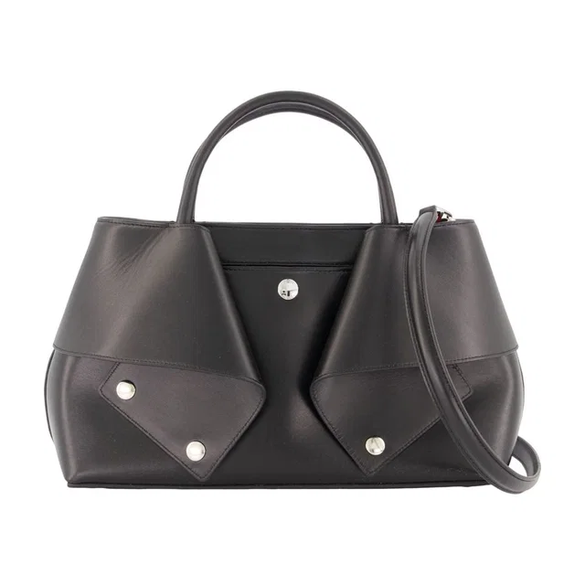 TOTEME Mercer Shoulder Bag — Black Calfskin in Black Calfskin from HEWI