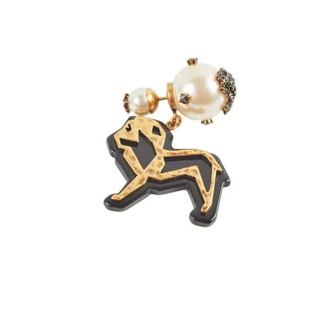 Dior Pearl/Crystal Single Tribal Earring Costume Jewellery in Resin from The Purse Affair