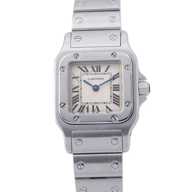 Cartier Santos Garbe SM H25mm×W24mm Stainless Steel Ivory DialW20056D6 in White from GALLERY RARE