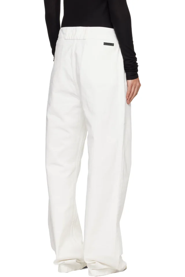 Fear of God White Utility Trousers, photo 3 of 4 from SSENSE