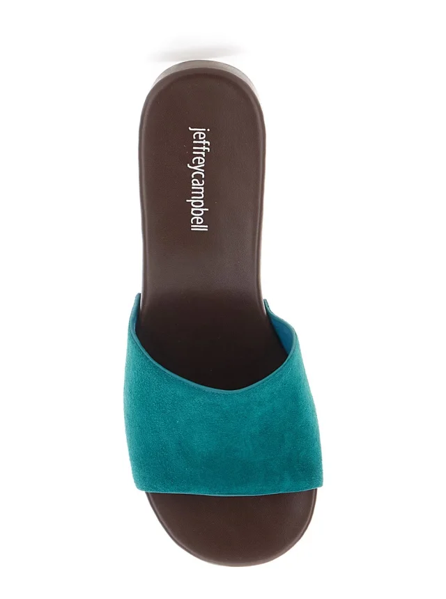 JEFFREY CAMPBELL CAMBRIE Blue Sandals with Turquoise Leather Straps for Women in Blue, photo 7 of 8 from Gaudenzi Boutique