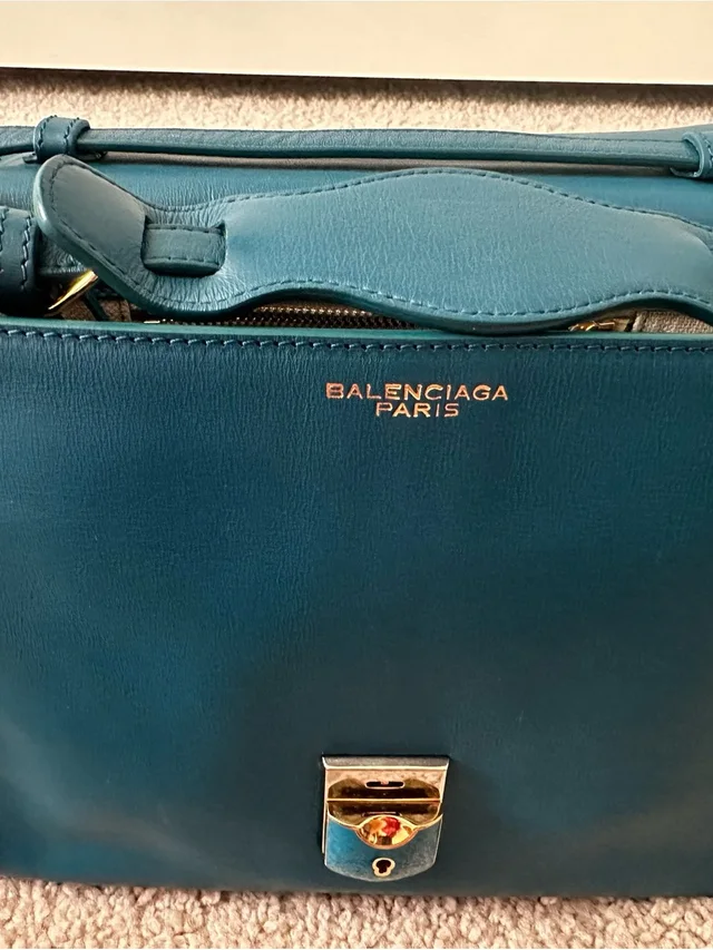 Balenciaga Teal Leather Satchel in blue Leather from Poshmark, photo 1 of 1
