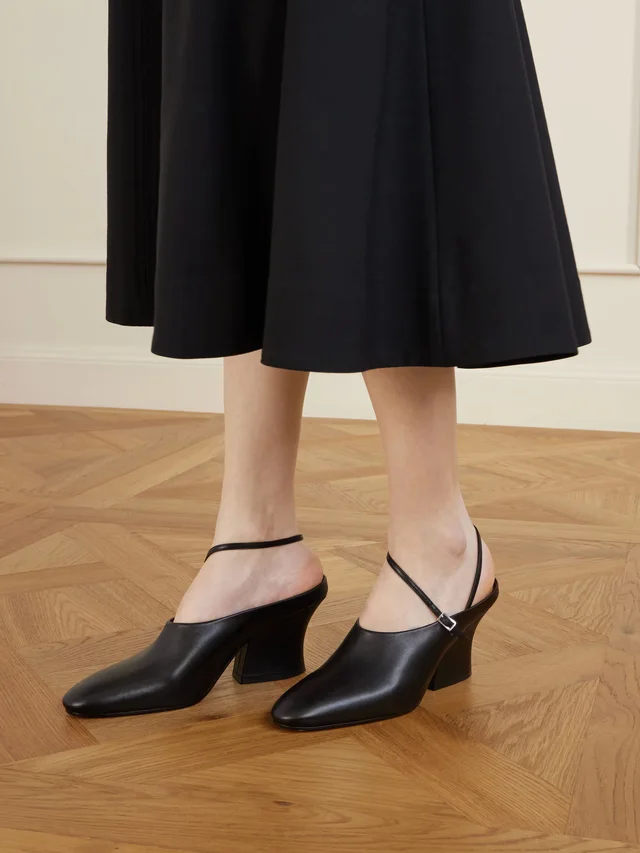JIL SANDER Grained-leather mules in Black, photo 2 of 2 from NET-A-PORTER (Canada)