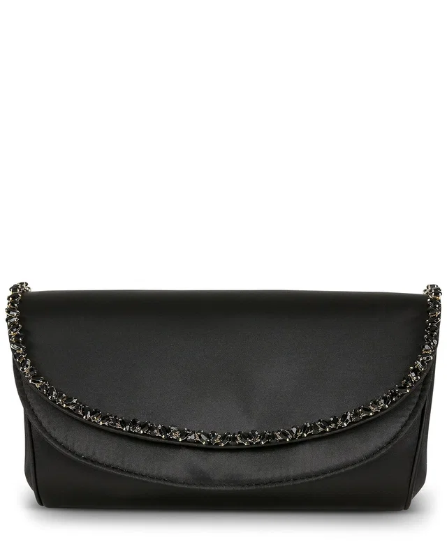 Badgley Mischka Talia Satin Clutch, image 1 of 1 from Rue La La