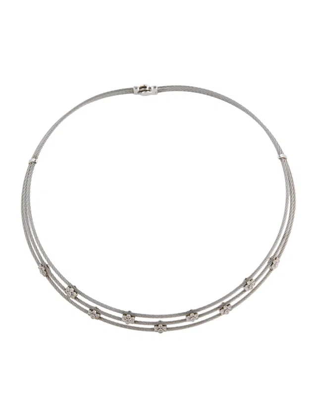 Charriol 18K Diamond Choker Necklace, 15.75" in multicolor from The RealReal
