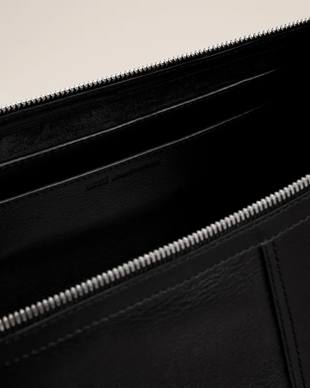Ami Paris Small black taurillon leather Etienne crossbody bag, photo 5 of 6 from SENSER