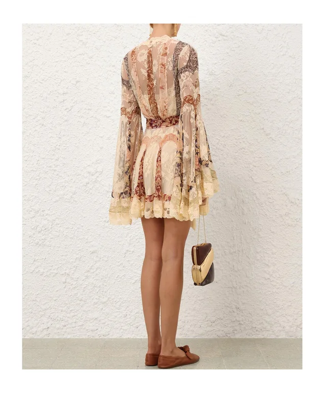 Zimmermann Valiant Panelled Wrap Mini Dress, photo 5 of 8 from SENSER