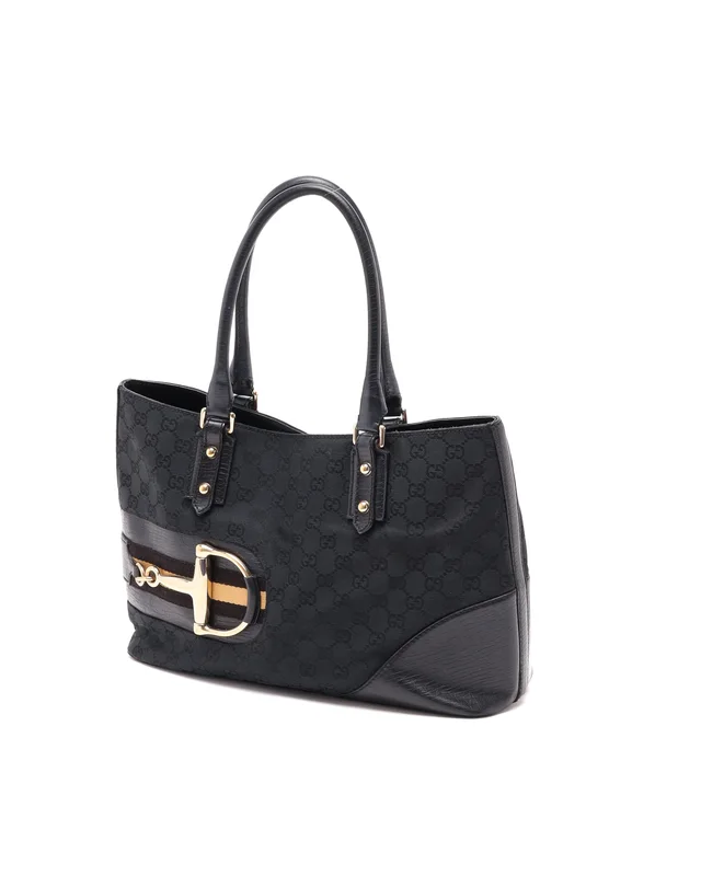Gucci GG Horsebit Tote Bag in Canvas from A Retro Tale, photo 2 of 8