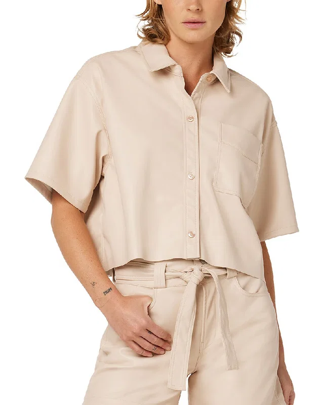 HUDSON Jeans Cropped Oversized Button Down Shirt, image 1 of 1 from Rue La La