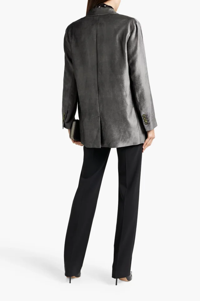 Brunello Cucinelli Velvet Tailored Blazer, photo 3 of 4 from THE OUTNET