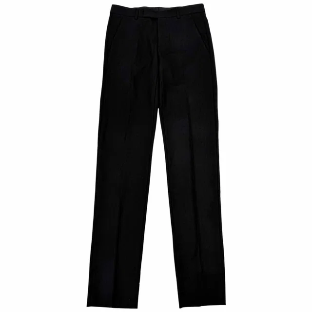 Dior Homme Wool Single Trousers Black 44 Pants in Black Wool from The Reluxe