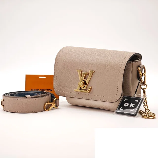 Louis Vuitton Lockme Tender Shoulder Bag Beige Strap in Beige Leather from The Reluxe