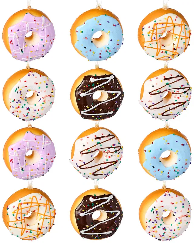 Kurt Adler Set Of Twelve 2.75-Inch Donut Ornament, image 1 of 1 from Rue La La