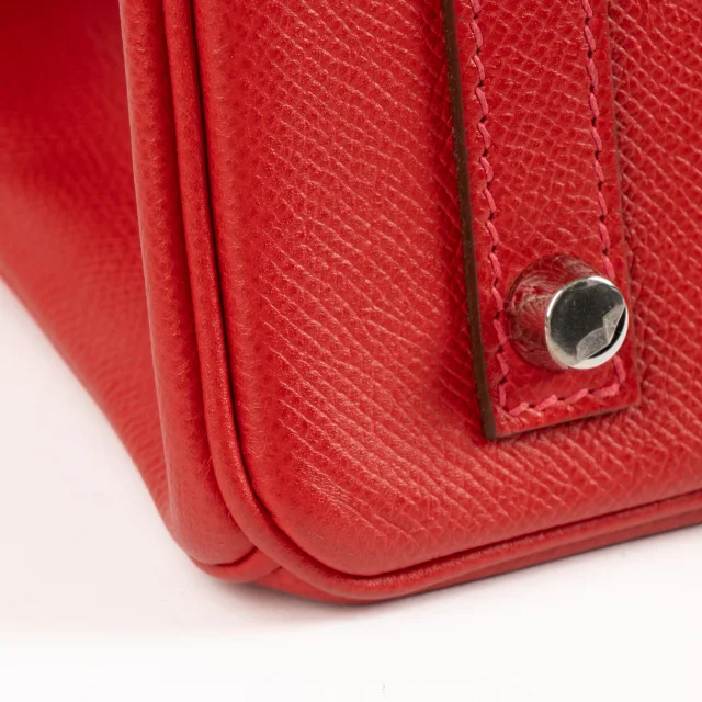 Hermès Birkin 30 Rouge Casaque Epsom PHW in Red Epsom leather from Labellov, photo 10 of 12