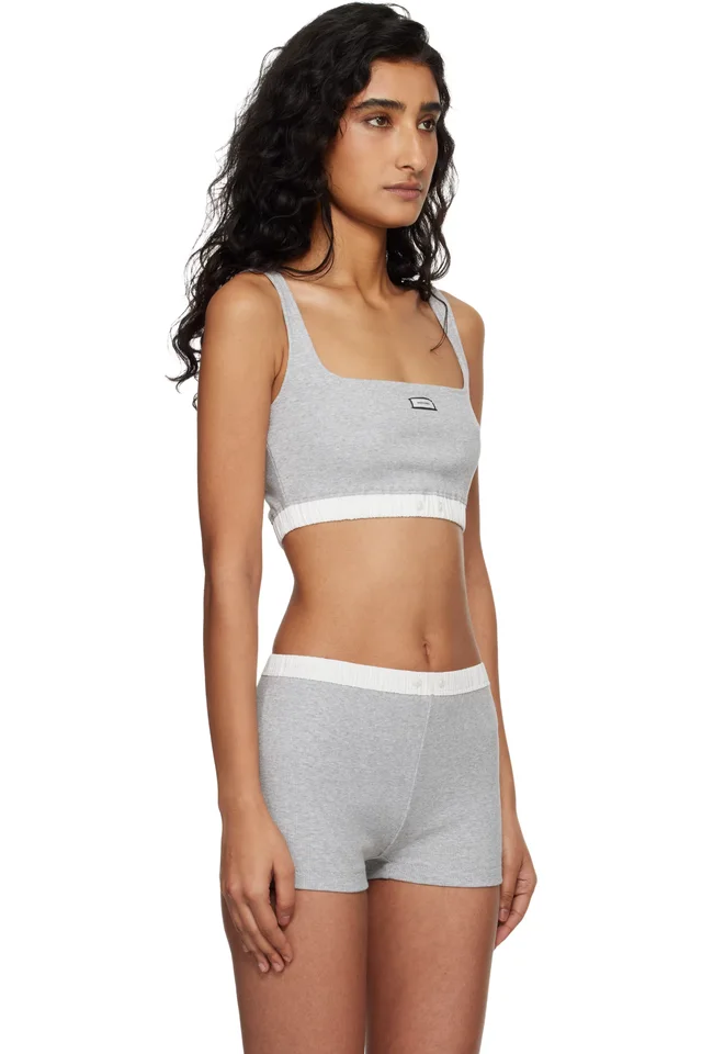 Entire Studios Gray Lounge Bra, photo 2 of 4 from SSENSE