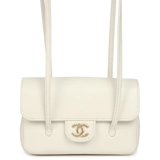 Chanel Mini Preppy Coco Clutch in White Caviar leather from Madison Avenue Couture