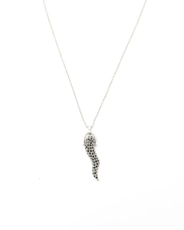 Dolce & Gabbana Cornicello Rhinestone Necklace from A Retro Tale
