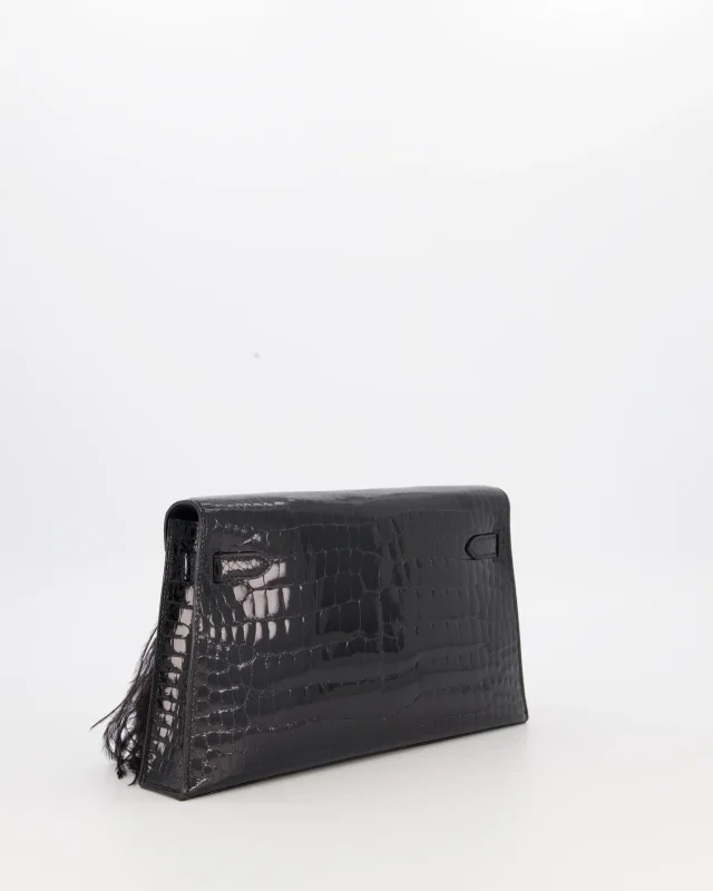 Hermès Kelly Elan Folie Bag in Black Crocodile from Sellier, photo 11 of 24