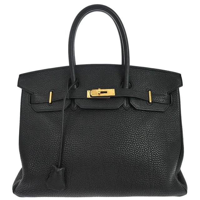 Hermès Black Togo Birkin 35 Handbag in Black Togo leather from AMORE Vintage Tokyo