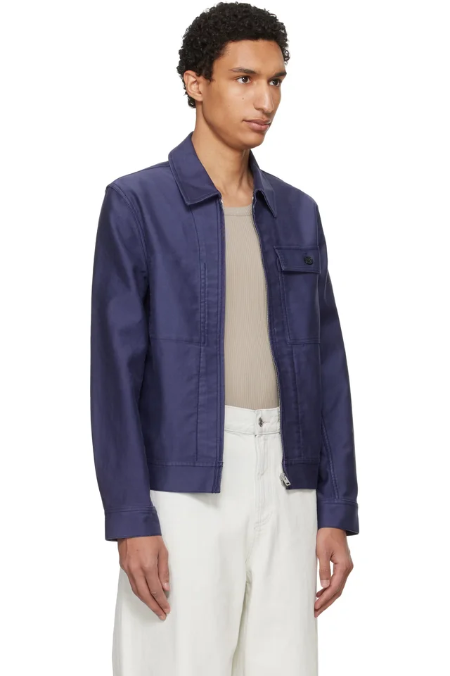 A.P.C. Blue Victor Jacket, photo 2 of 4 from SSENSE
