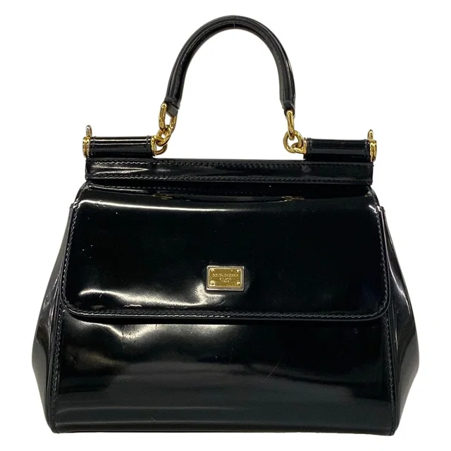 Dolce & Gabbana Handbag Sicily Black Leather in Black Leather from The Reluxe