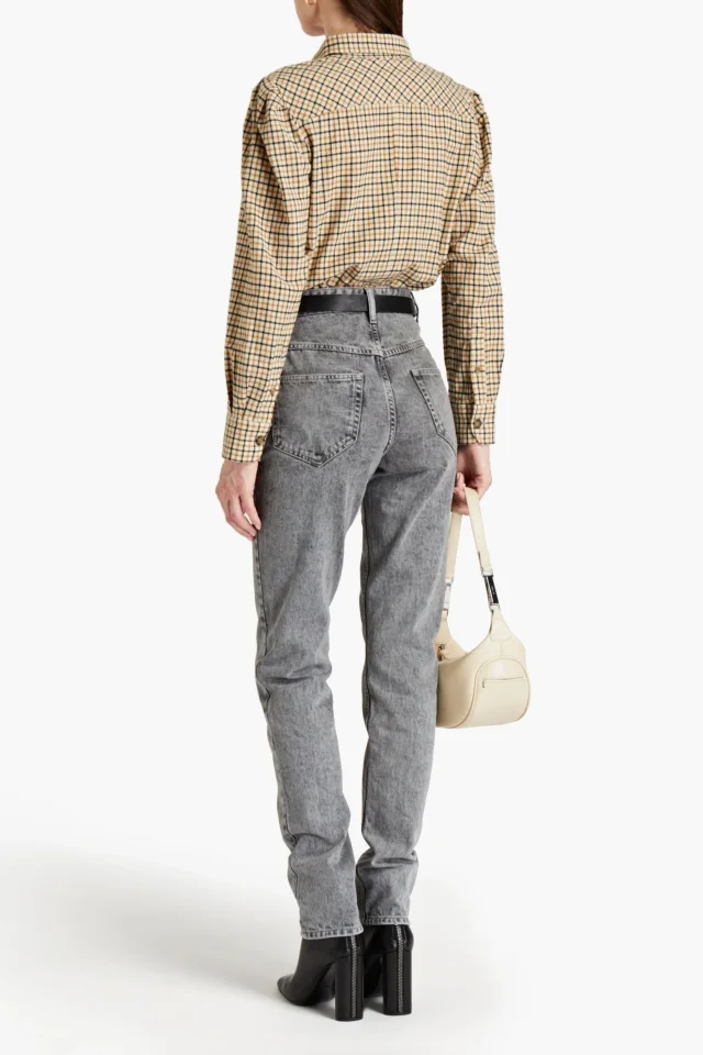 Marant Étoile Hominy Pintucked High-Rise Slim-Leg Jeans, photo 3 of 4 from THE OUTNET