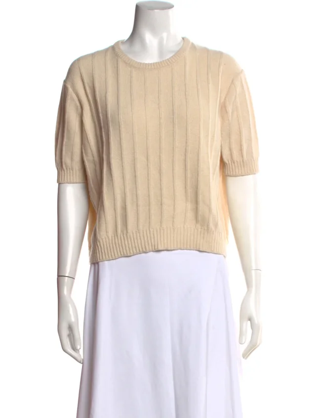 Khaite Cashmere Crew Neck Sweater in Cashmere from The RealReal