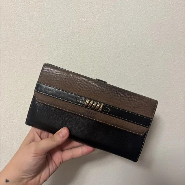 Loewe Women's Wallets - Brown/Black in red|brown|black from Depop, photo 1 of 1