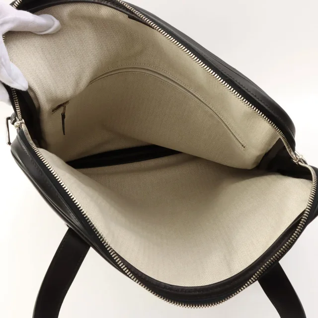 Hermès 2012 Leather 2-Way Bag, Black in Black Leather from VINTAGE QOO TOKYO, photo 5 of 10