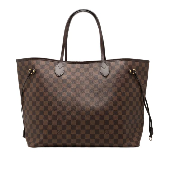 Brown Louis Vuitton Damier Ebene Neverfull GM Tote Bag in Brown Canvas from Designer Revival
