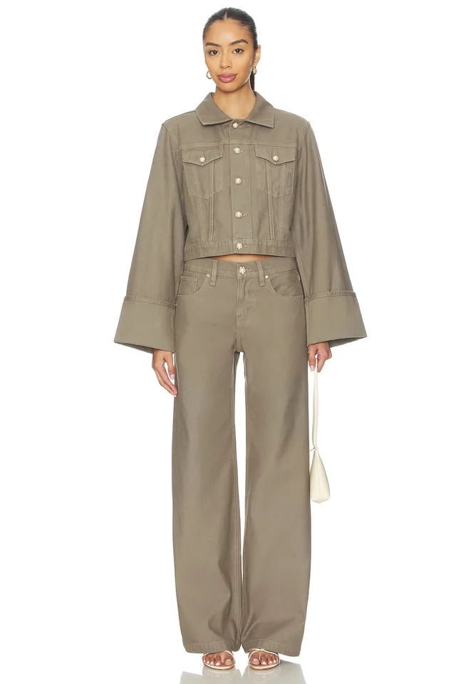 Hudson Jeans Rylee Low Rise Jeans in Washed Olive, photo 5 of 6 from REVOLVE (Canada)