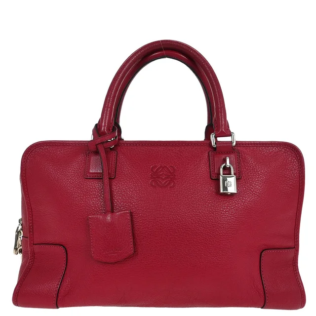 Loewe Red Amazona 36 Handbag in Red Leather from AMORE Vintage Tokyo