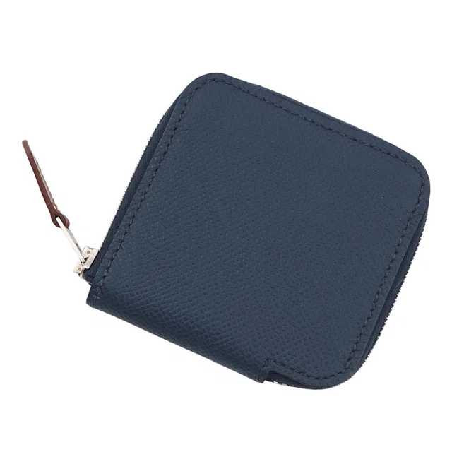 Hermès Azap Compact Silkin Coin purse Blue de Prusse Epsom in Blue Epsom leather from GALLERY RARE