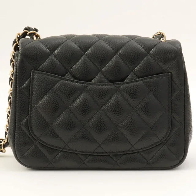 Chanel Around 2018, Capucine Classic Flap Chain Bag Mini Black from VINTAGE QOO TOKYO, photo 2 of 12