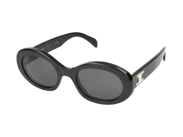 Celine Cl40194u Oval Frame Sunglasses — Black Standard in Black from HEWI
