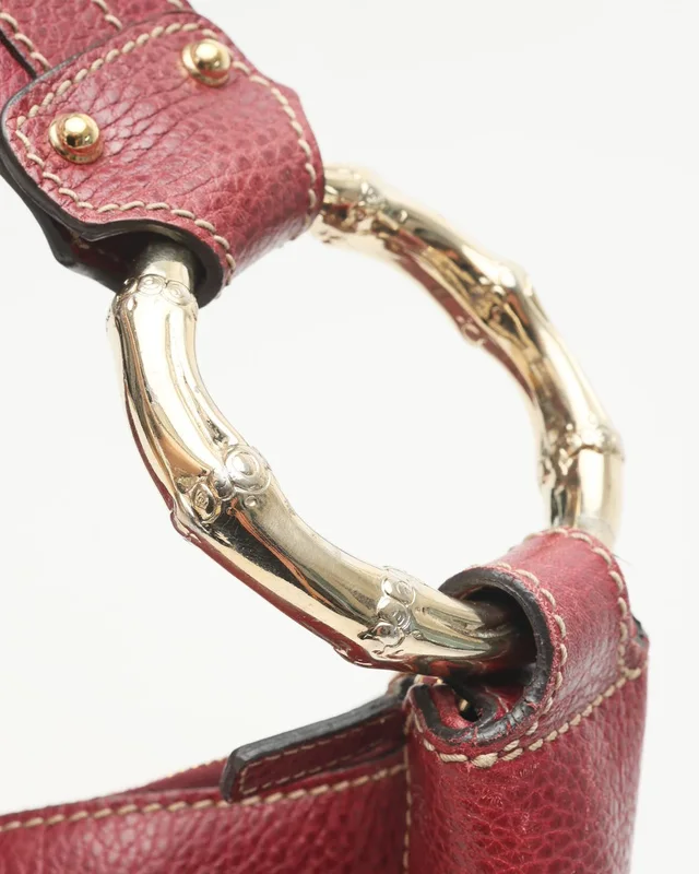 Gucci Bamboo Ring Half Moon Hobo Bag in Leather from A Retro Tale, photo 7 of 12
