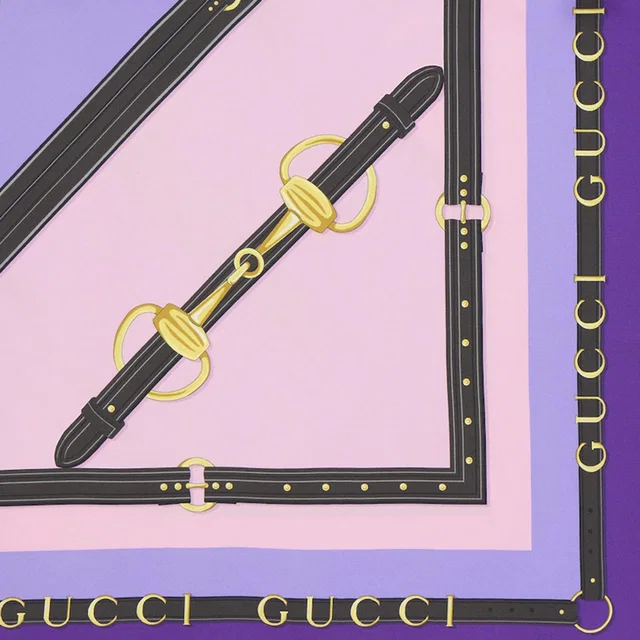 Gucci Equestrian-Print Silk Twill Scarf — Multicolor Fabric Scarfs in Multicolor Silk from HEWI