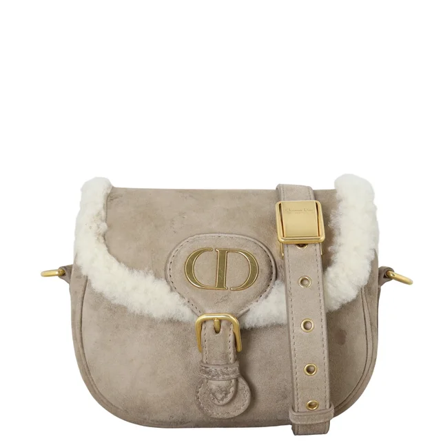 Dior Bobby Bag Small Suede Shearling in Suede from Luxe.It.Fwd