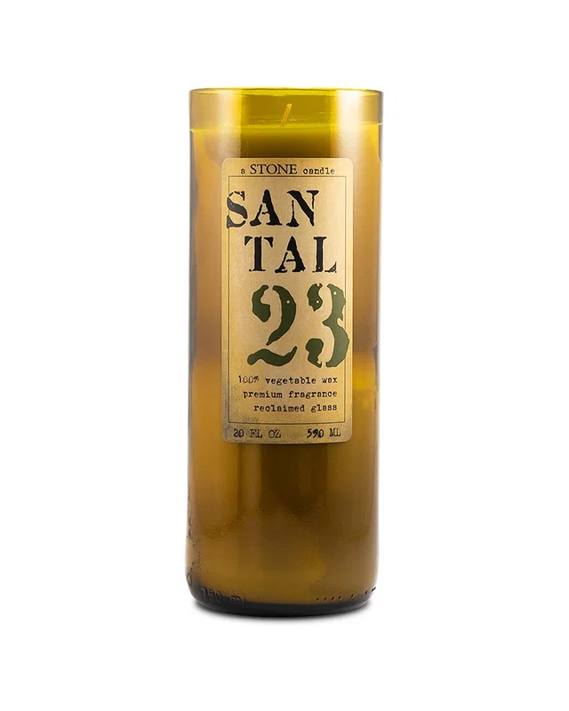 Stone Candles Handmade 20oz Everyday Reclaimed Bottle Candles - Santal Noir, image 1 of 1 from Rue La La