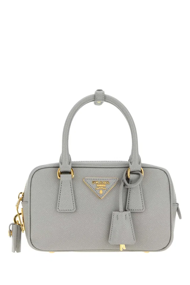 Prada Shoulder Bag — Gray in Grey Saffiano leather from HEWI