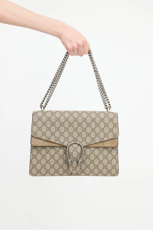 Gucci GG Supreme Monogram Dionysus Bag in Suede from VSP Consignment
