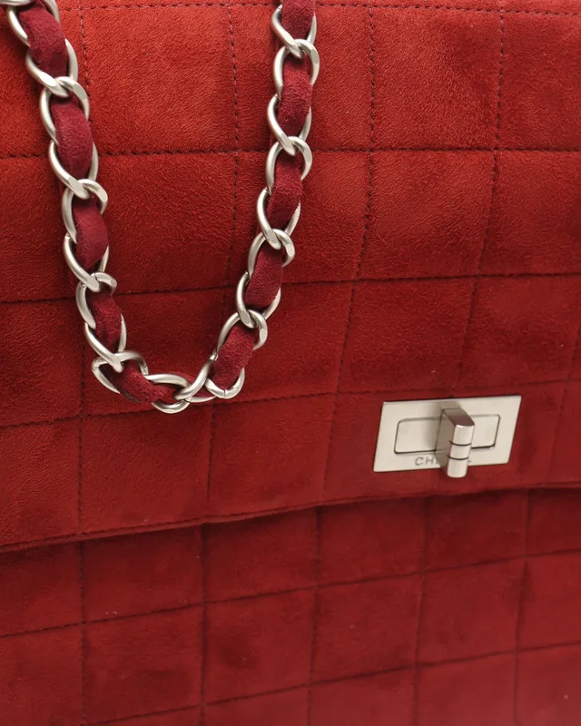 Chanel Square Quilted Mademoiselle Flap Bag in Suede from A Retro Tale, photo 9 of 15
