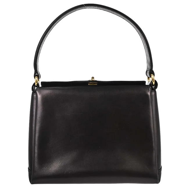 Gucci Black Leather Handbag in Black Leather from AMORE Vintage Tokyo